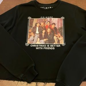 Friends cropped holiday sweatshirt size small